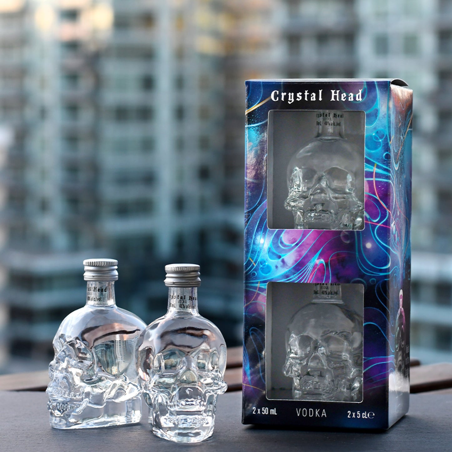Miniatura Vodka Crystal Head 5 cl (Pack 4 botellitas)